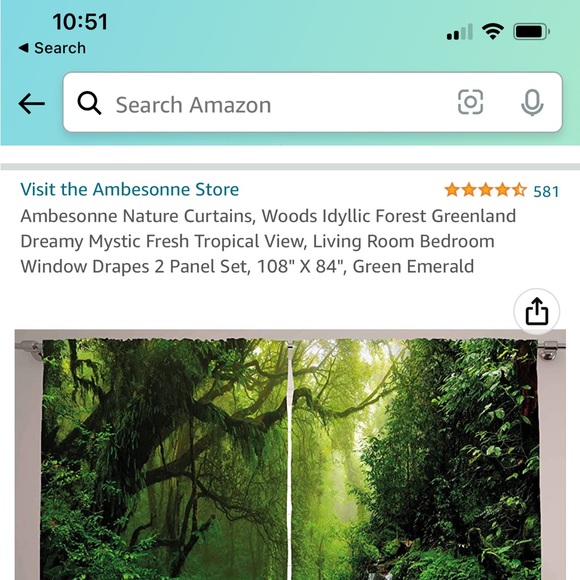 Forest scenic curtains - Picture 4 of 5